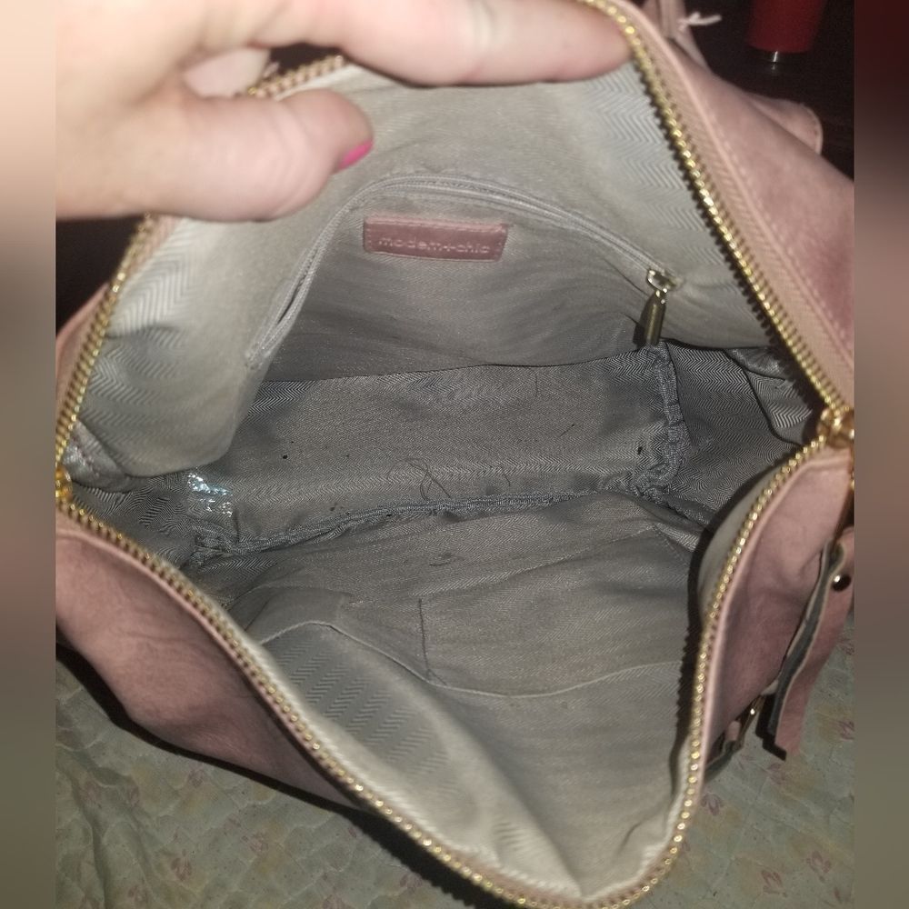 Leather Backpack Pale Pink Color - Picture 9 of 9